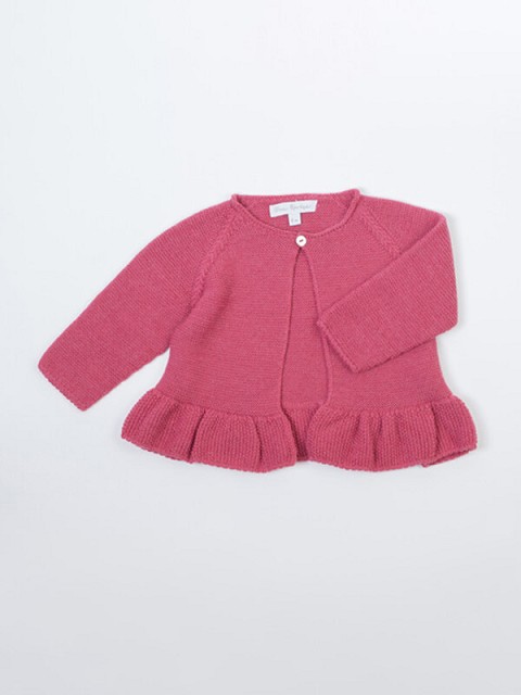 Cardigan in tricot variante rosa e variante fragola
