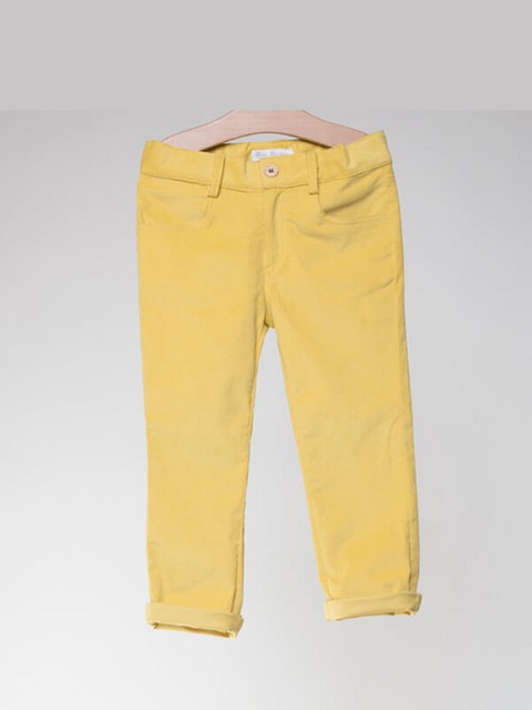Pantaloni color senape in velluto